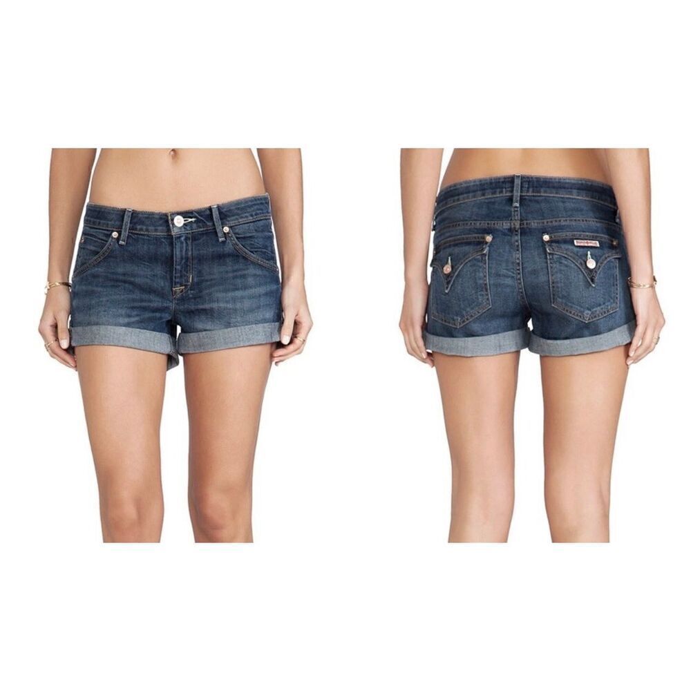 Hudson Women’s Crowley Cuffed Mid Thigh Denim Shorts Size 27